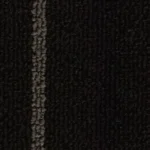 Black loop carpet tile with gray stripe accent