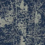 Navy blue carpet tile with gray abstract textured