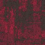 Red and charcoal patterned carpet tile
