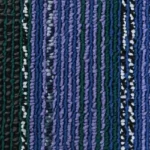carpet tile with blue, purple, green, and white loop pile pattern