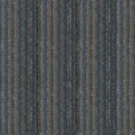 striped carpet tile with blue, gray, and brown loop pile pattern