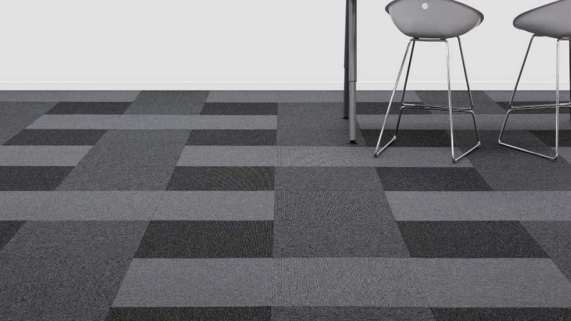 dark color carpet tile installed in a dubai office